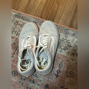 Women’s Light Grey Vans - Size 7